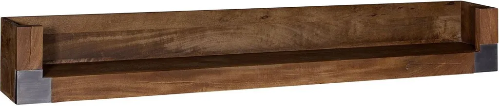 Étagère murale 180cm Manguier Laqué Brun - Style Industriel Chic