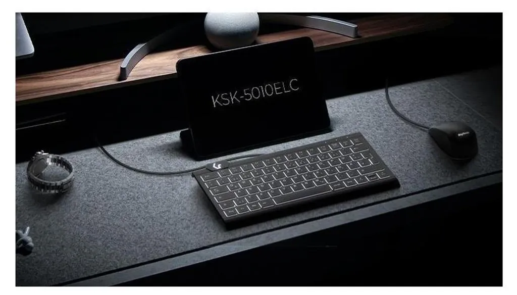 Clavier d'ordinateur compact KeySonic KSK-5010ELC avec pavé numérique - 5