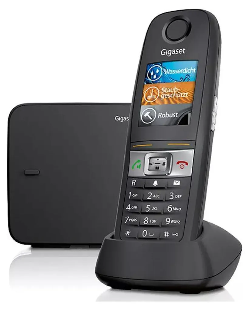 Gigaset E630 Téléphone sans fil DECT Robuste et Étanche - Noir Intense