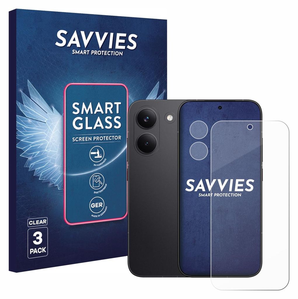 3x Savvies Schutzglas Folie für Xiaomi Poco X8 Pro (Display+Kamera) 9H Panzer Schutzfolie Glas Displayschutz klar transparent