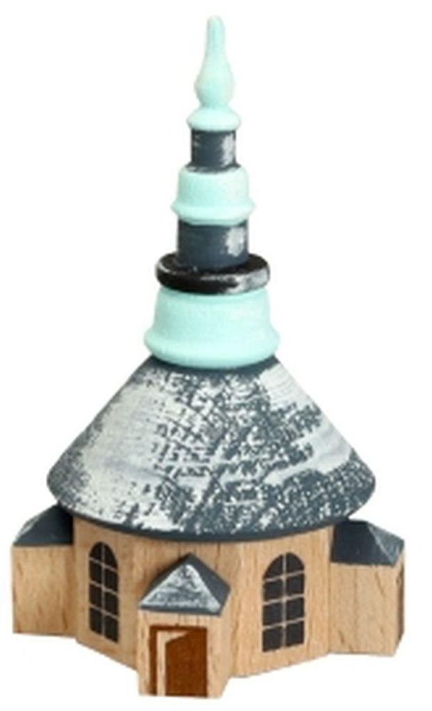 Miniaturhaus Kirche Seiffen bunt winterlich Höhe 7 cm NEU