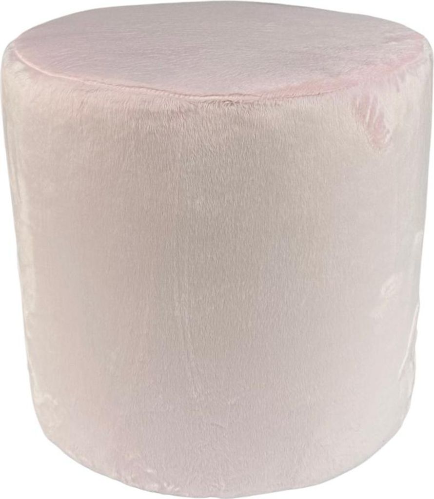 Pufa okrągła 40×40 cm VELVET MINKY puszysty welur stylowe Zdjęcie produktu 