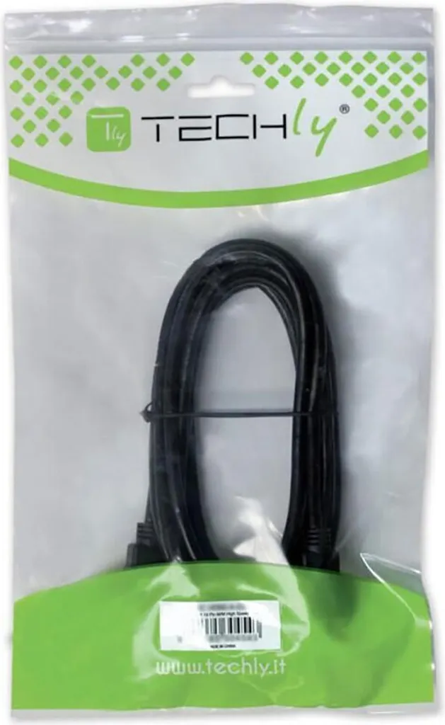 Câble USB 2.0 Type B Mâle Coudé 1m Noir Techly pour Espaces Restreints - 5