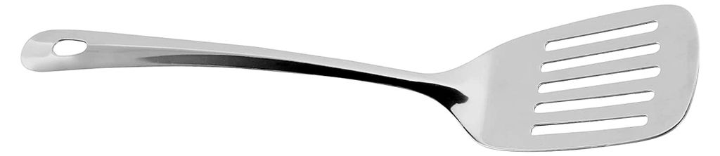 Pfannenwender 33 cm aus Edelstahl, Silber, 33 x 5 x 2 cm