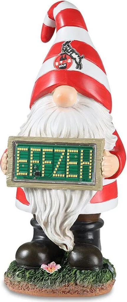 Nain de jardin LED FC Köln statuette lumineuse étanche en résine