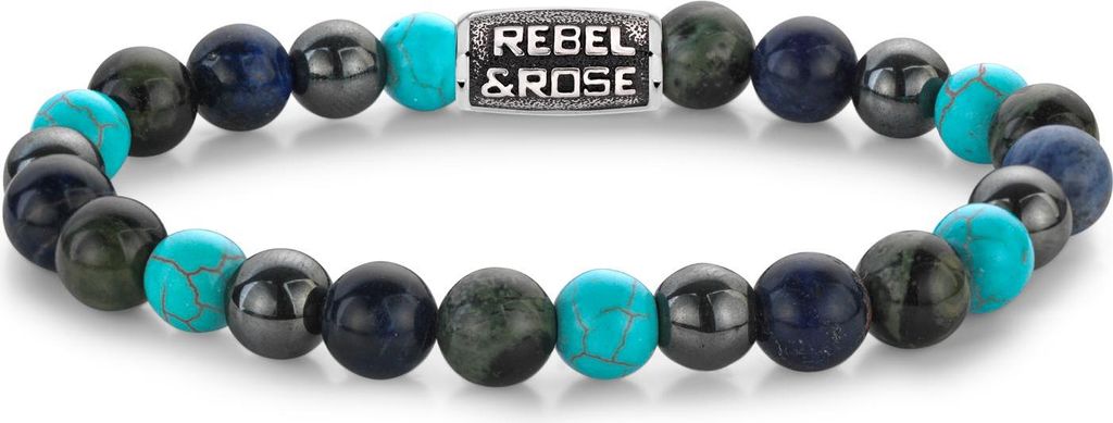 Rebel and Rose Stones Only RR-80108-V Herrenarmband, Armbandumfang:19cm