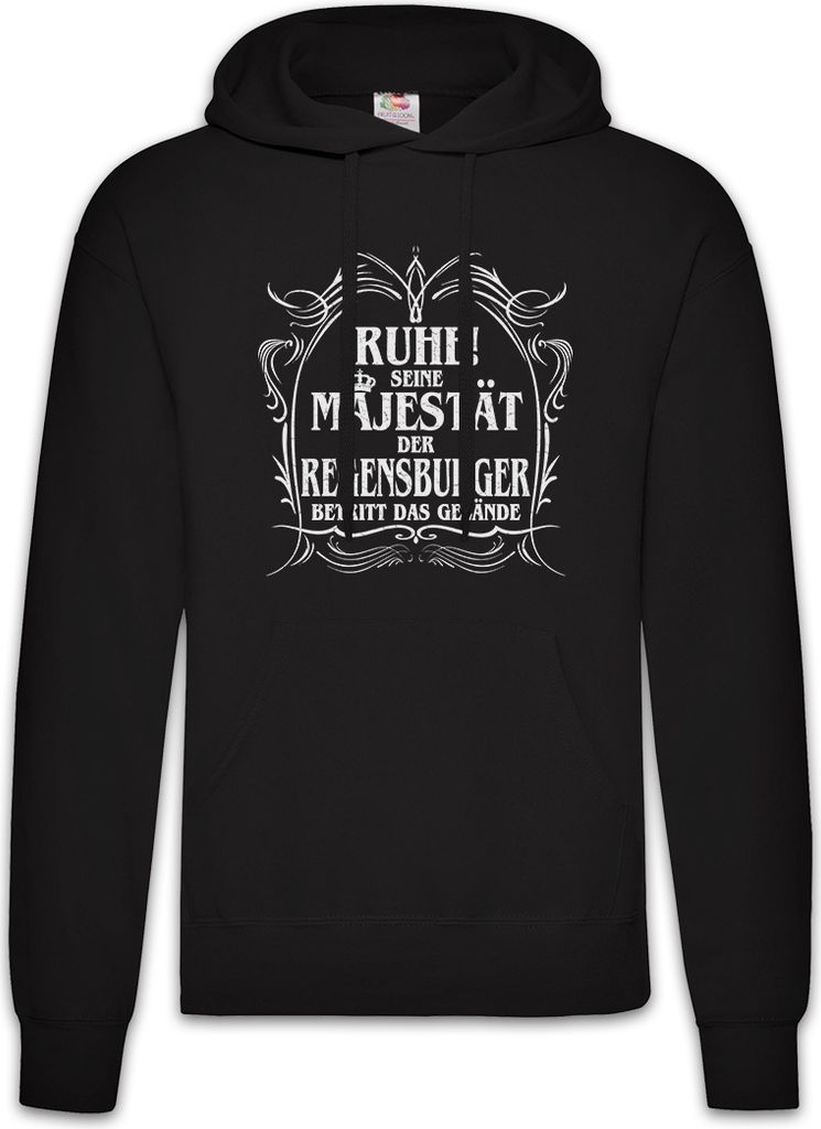 Urban Backwoods Seine Majestät Der Regensburger, Herren Hoodie, Farbe: Schwarz, Größe: 3XL
