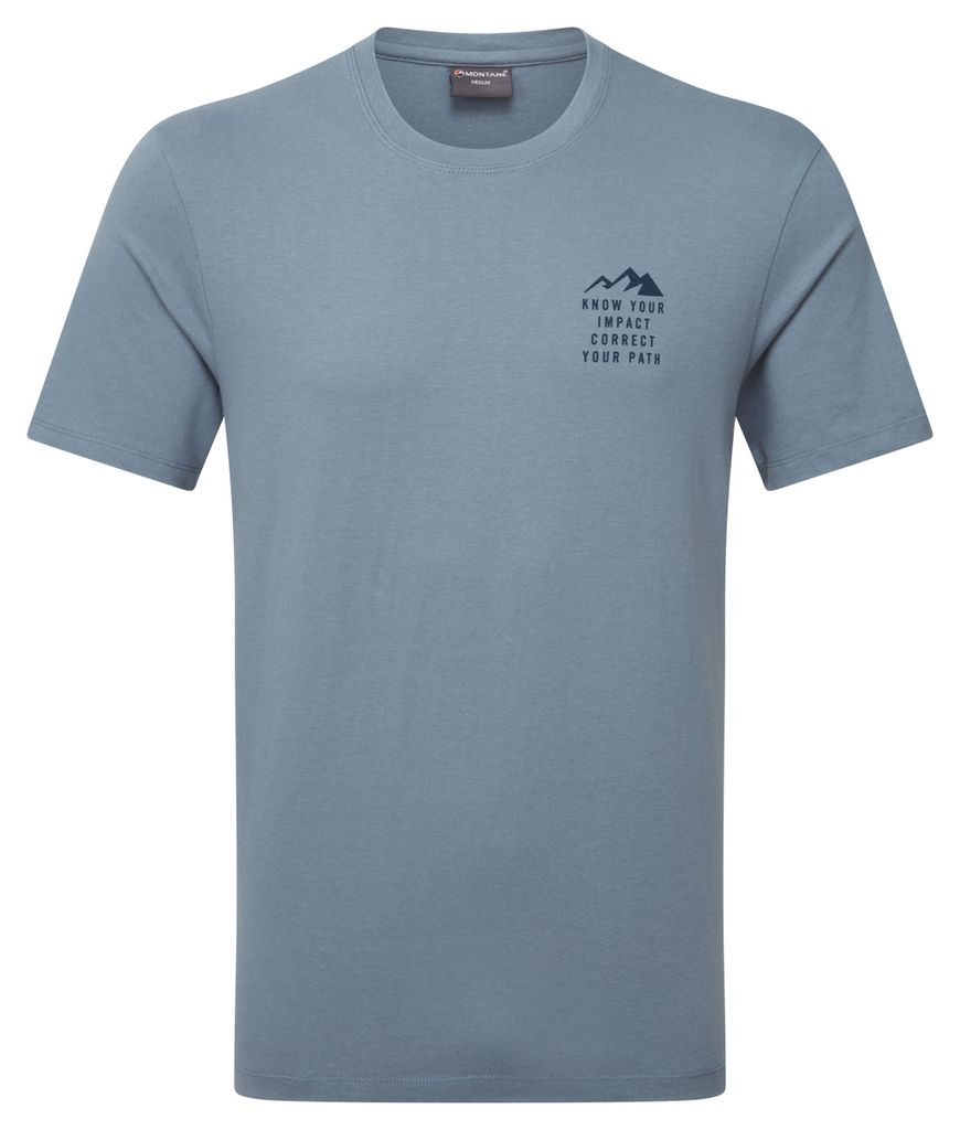 Men'S Impact Compass T-Shirt, Stone Blue, S, Mimctstbb17, Montane