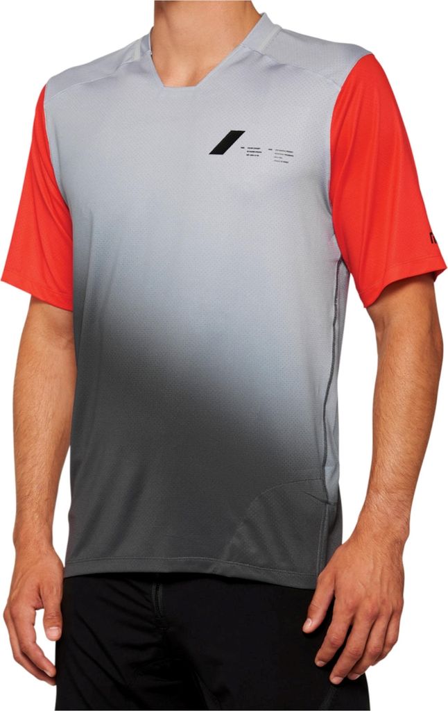 Celium Short Sleeve Jersey - Grey/Racer Red - XL Produktbild 