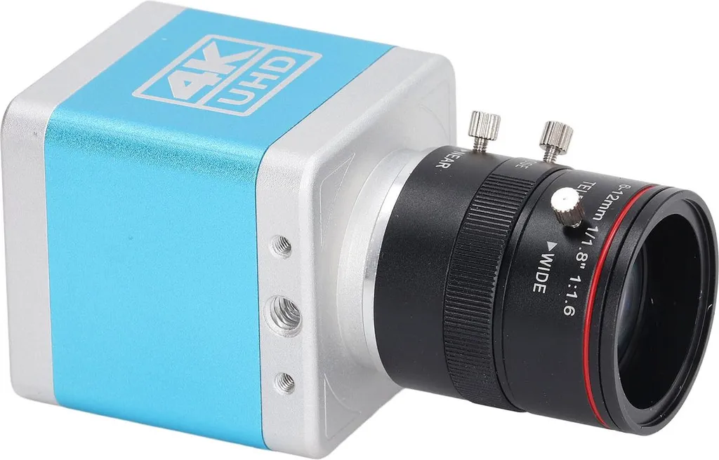 Webcam Industrielle 4K avec Mise au Point Manuelle et Objectif C CS HD