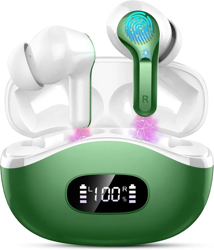 Ordtop SY-DE-X47 Kabellose In-Ear Bluetooth Kopfhörer mit HiFi Stereo, Touch-Steuerung, Wasserschutz und Lange Akkulaufzeit