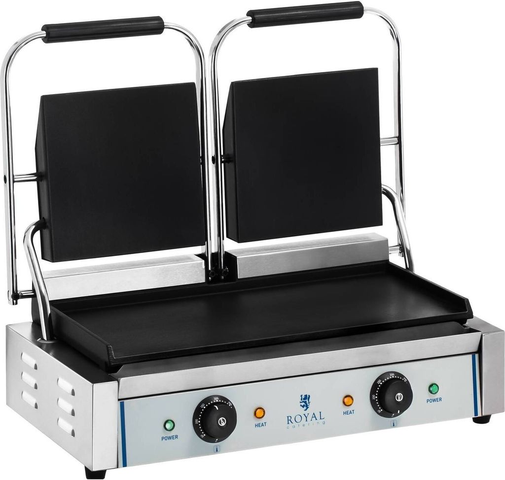 Expondo Royal Catering Doppel Kontaktgrill - glatt - 2 x 1.800 W