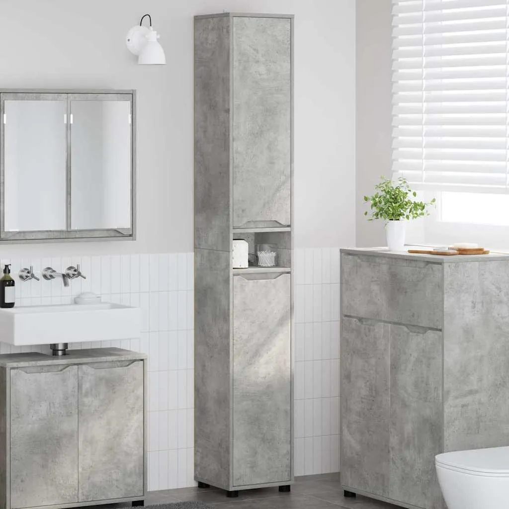 Colonna Bagno 195cm Grigio Cemento SYFAX™ - Design Industrial