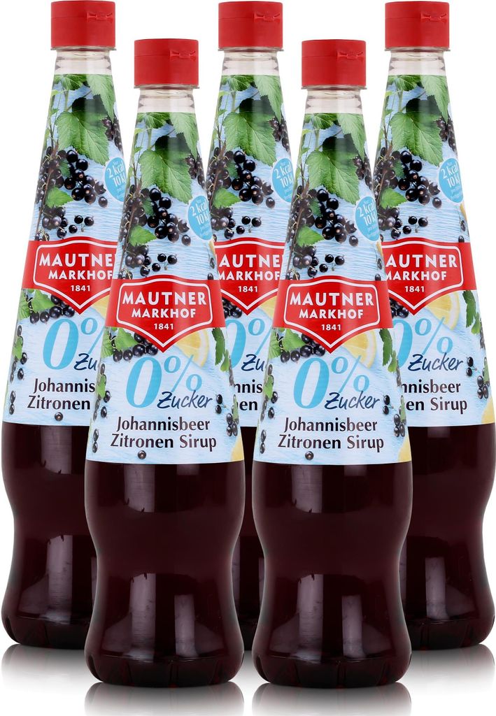 Mautner Getränkesirup Johannisbeer Zitrone 0% Zucker 0,7L - Produktbild 