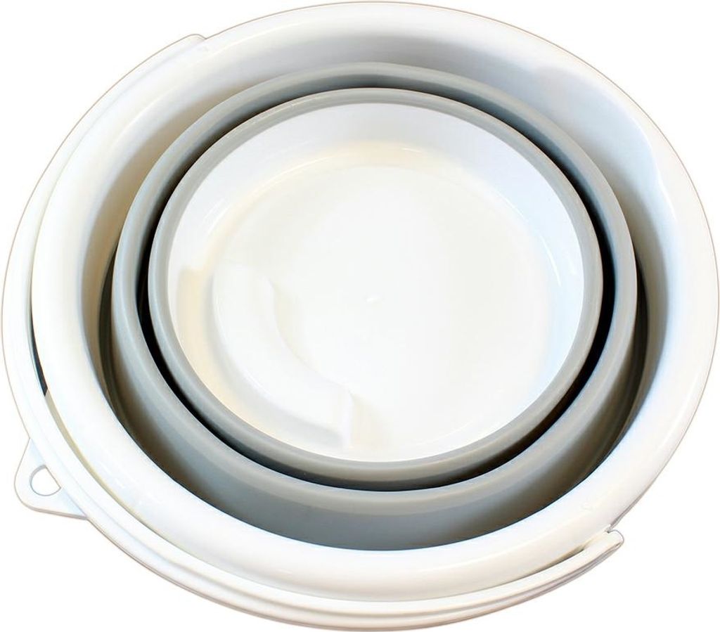 APT AG659 Skládací silikonový kbelík 5 l - šedý Obrázek produktu 10