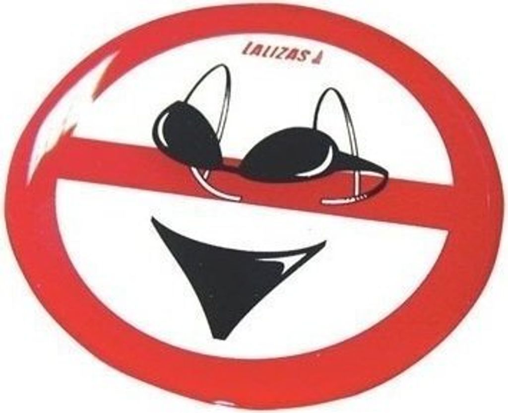 Lalizas No Swimsuits Aufkleber