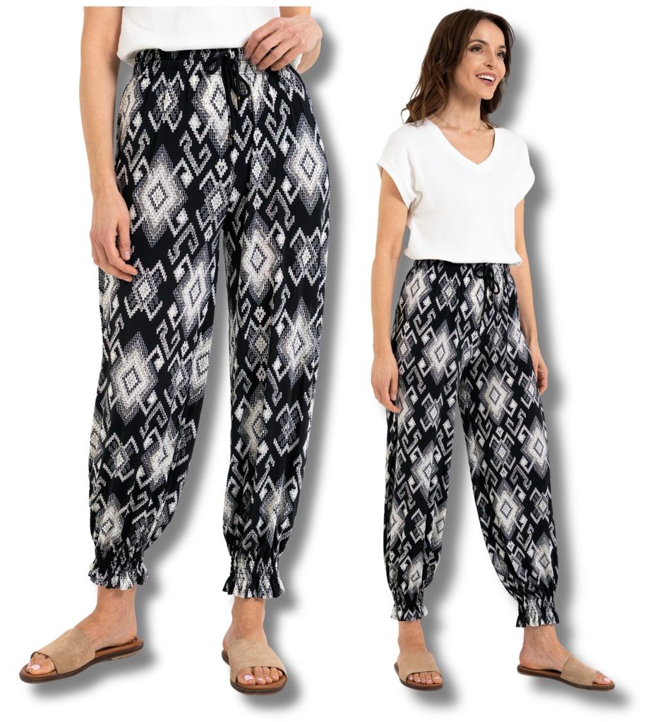 Moraj | Hose - Größe L - Damenhose Blau - Haremshose - Produktbild 