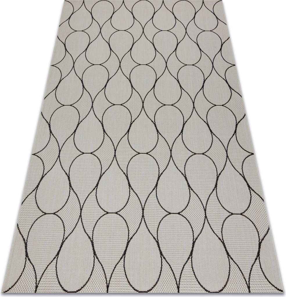 Teppich FLAT SISAL 49379960 Tropfen creme / schwarz beige 160x230 cm