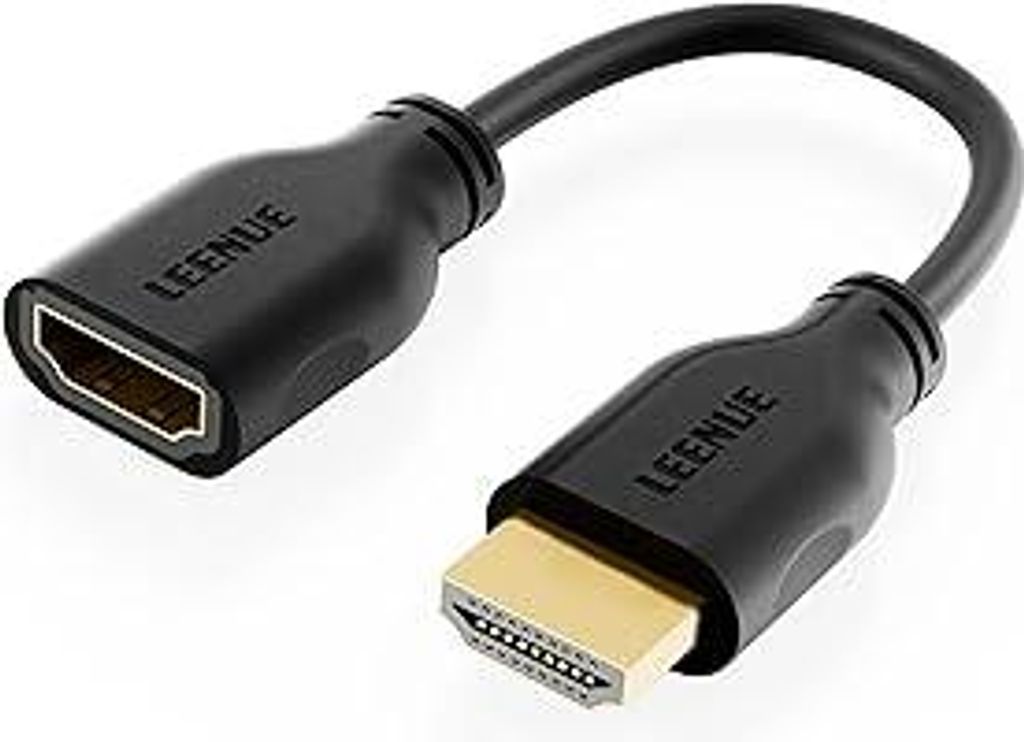 HDMI Verlängerung Kurz 20 cm, 4K HDMI Verlängerungskabel Stecker auf Buchse,Unterstützung 3D, UHD, 2160p,HDMI Kabel Verbinder Kurz für TV Stick...