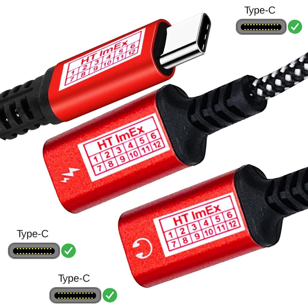 USB C Splitter 2-in-1 Kopfhörer + Laden 60W Adapter kompatibel mit Apple, Microsoft Tablet