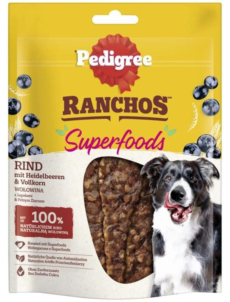Pedigree Hundesnacks RANCHOS Superfoods mit Rind 7x70g Produktbild 