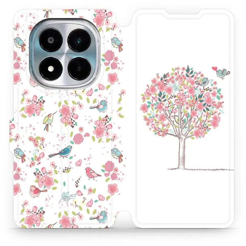 Handyhülle mit klappe für Xiaomi POCO M8 Pro 5G, Mobiwear Book, Rosa Hain