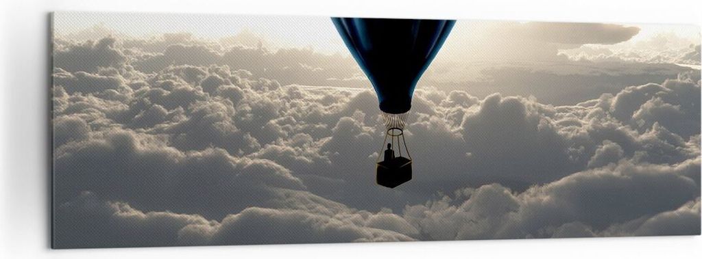 Bild auf Leinwand - Leinwandbild - Wolke Ballon Himmel - 160x50cm - Wand Bild - Wanddeko - Leinwanddruck - Bilder - Kunstdruck - Wanddekoration - L...