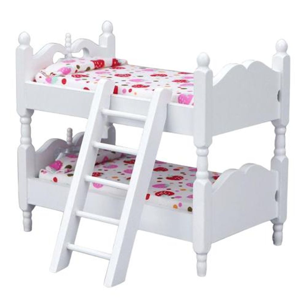 Maßstab 1/12 Puppenhaus Babybett Miniatur Schlafzimmermöbel für Accs 