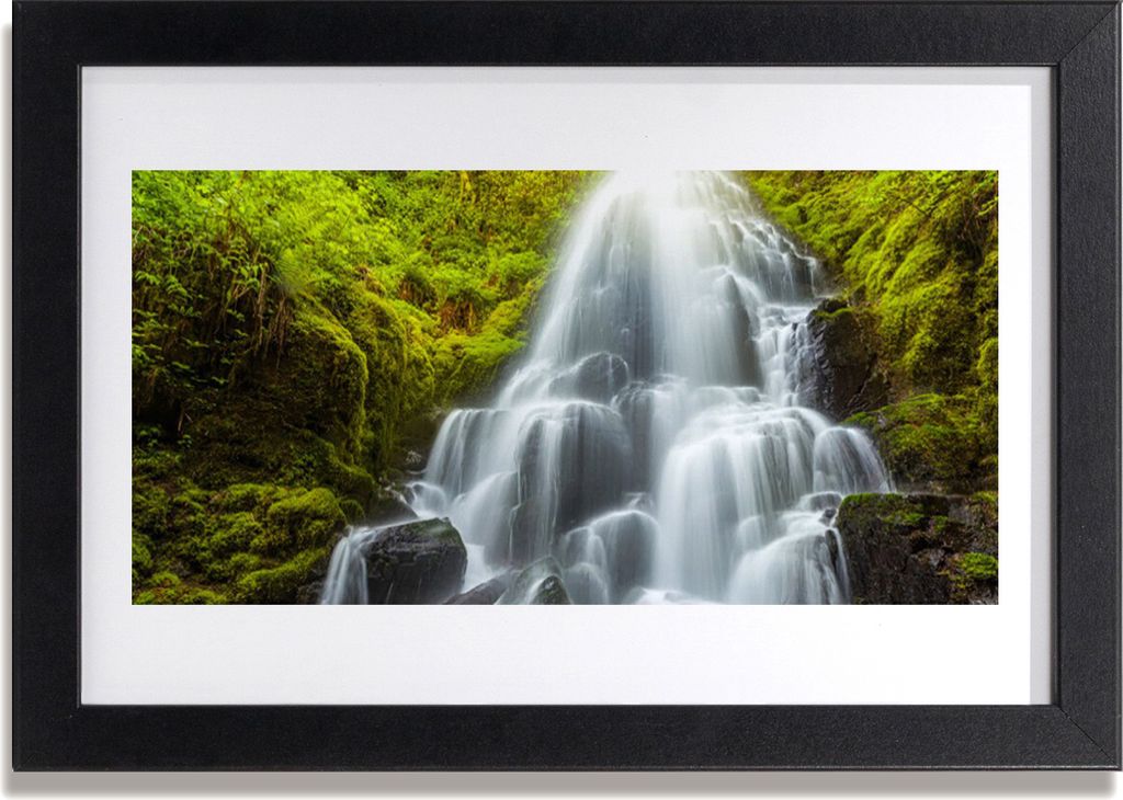 Bild 30x20 MDF-Rahmen Wandkunst Wasserfall Natur