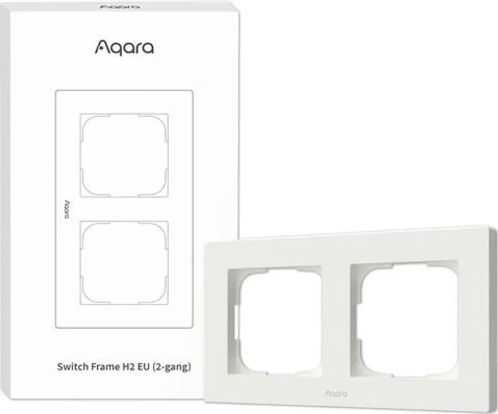 Cadre d'interrupteur Aqara H2 Double Blanc pour Centraliser vos Commandes