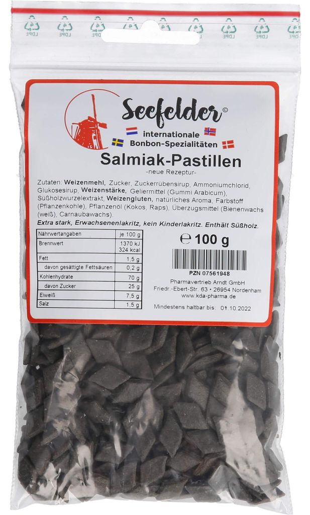 Seefelder Salmiak pastilky, 100 g pastilky Obrázek produktu 