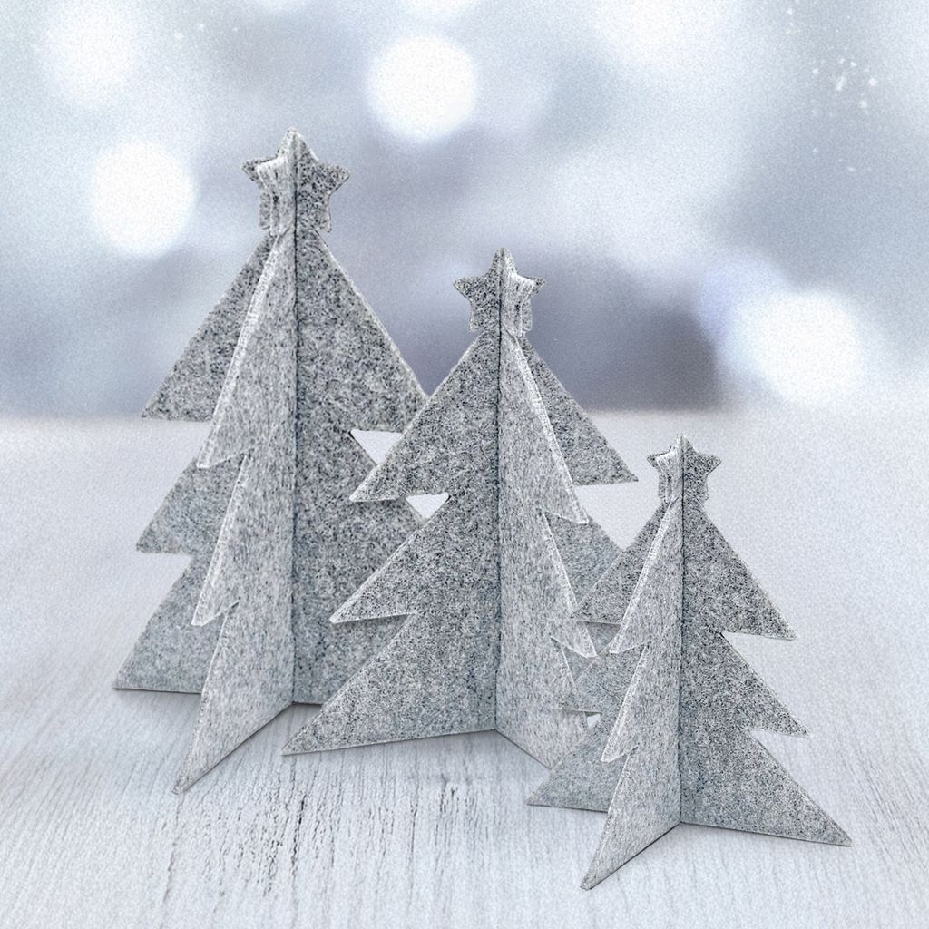 Deko-Tannenbaum XMAS 3er-Set