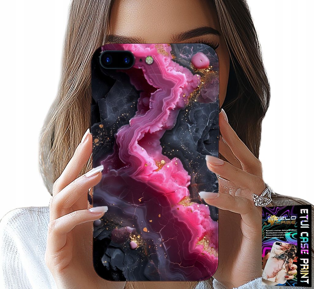 Hülle Für Iphone ( 7 Plus ) - Rosa Marmorierte Rückseite, Modische Designs
