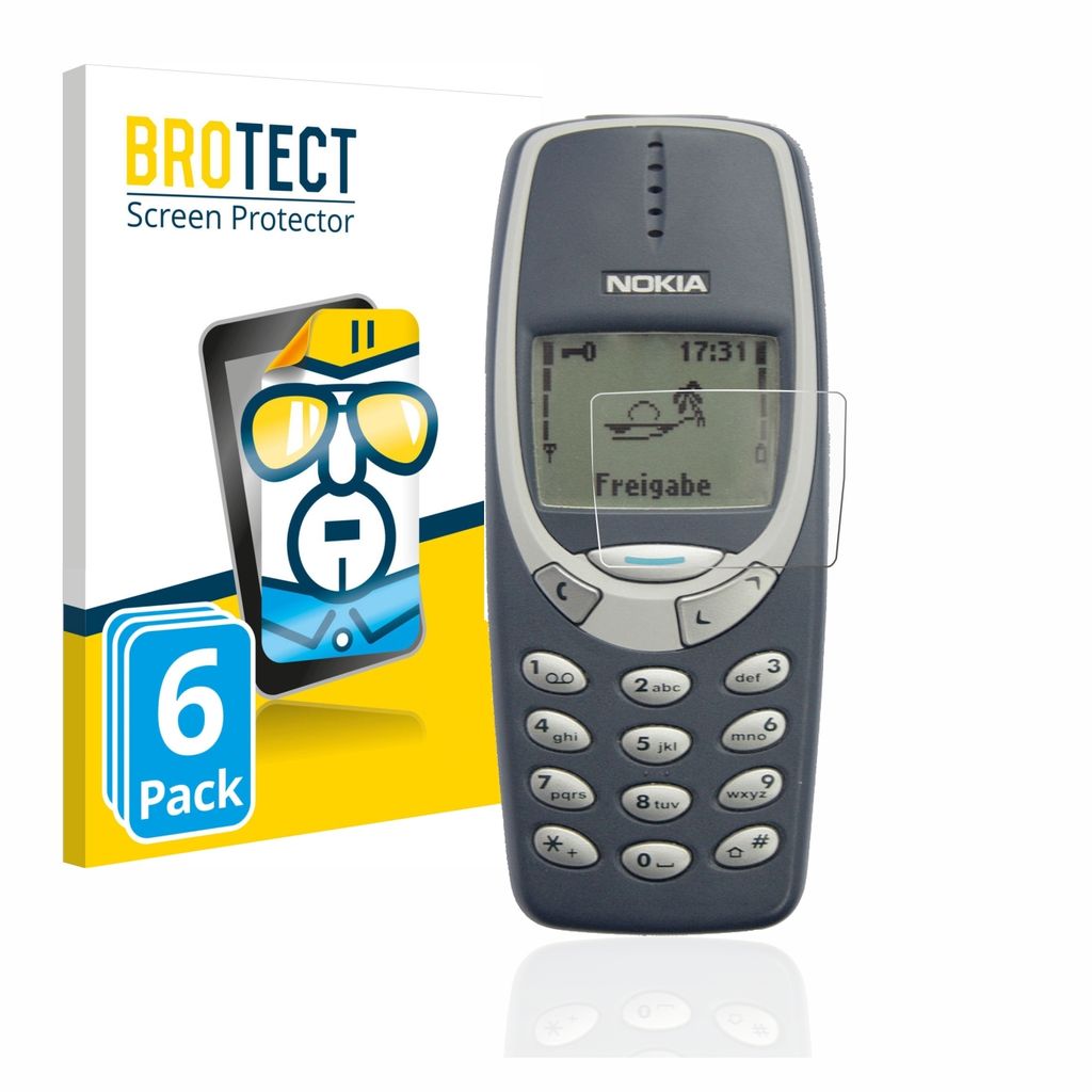6x Für Nokia 3310 2011 Schutzfolie BROTECT Displayschutz Display Schutz Folie Klar Transparent