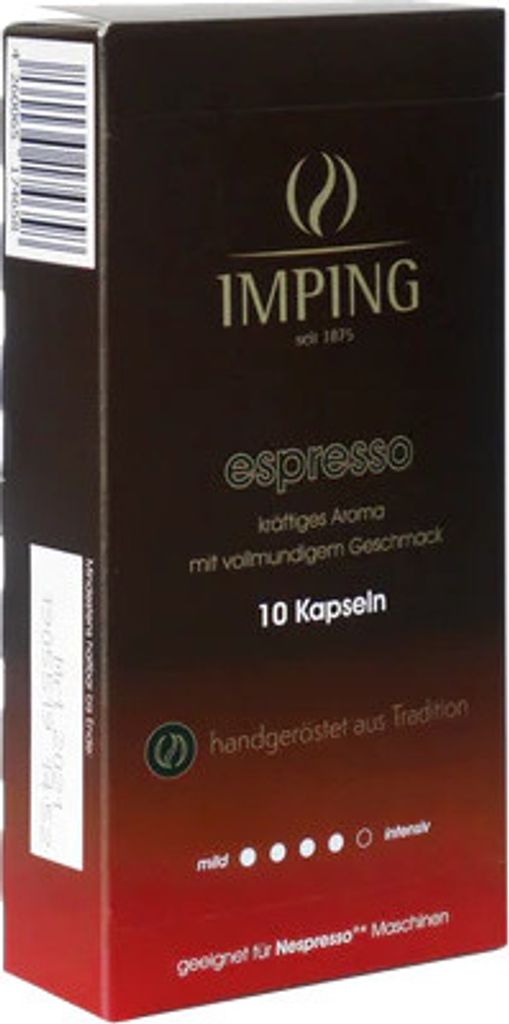 Imping Kaffee Espresso One - 10 x 5g - Caps
