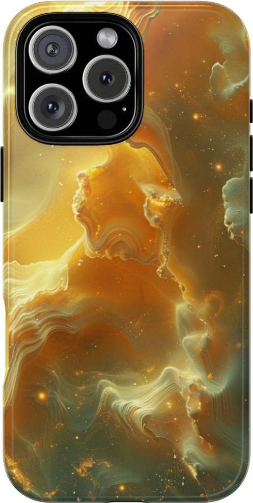 Goldene Nebelwolken – Hülle Kompatibel mit iPhone 16 Pro Max
