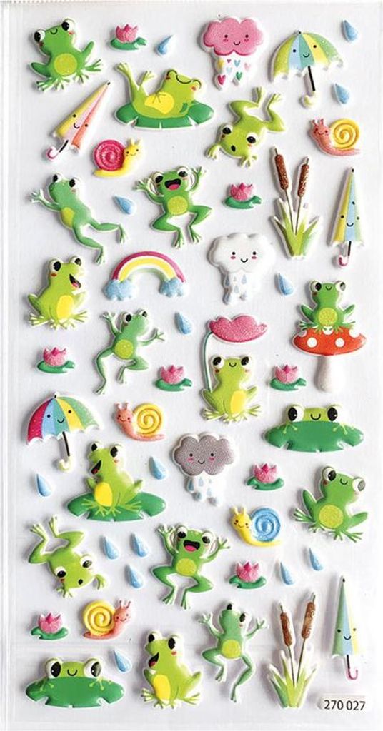 Global Gift Tweeny Foamy Ranas Glitter Aufkleber Mehrfarbig Mehrfarbig One Size