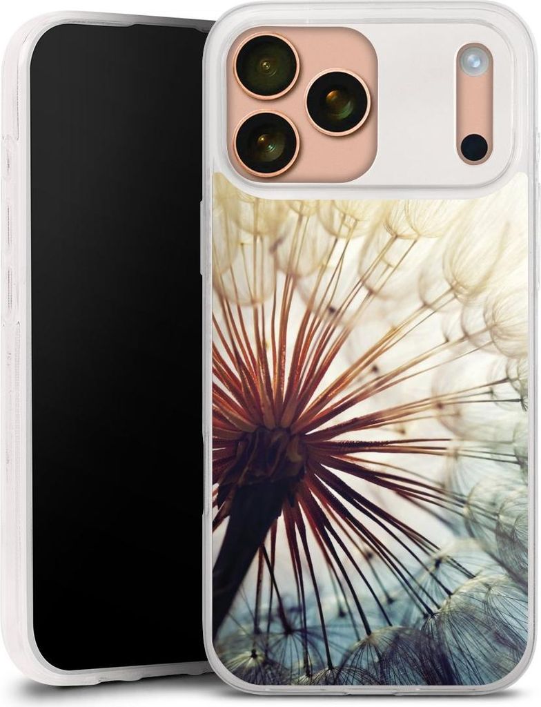 DeinDesign Slim Hülle für Apple iPhone 17 Pro Max Silikon Case Ultra Dünn Handyhülle Blumen Fotografie Pusteblume