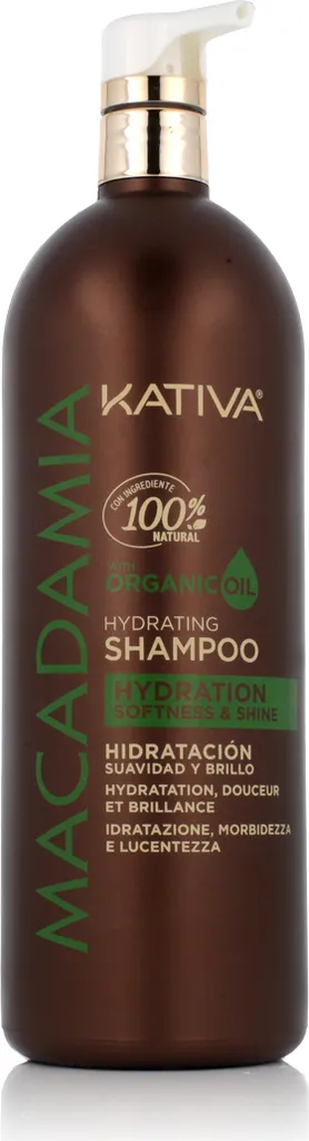 Shampooing hydratant Kativa Macadamia grand format 1000 ml doux