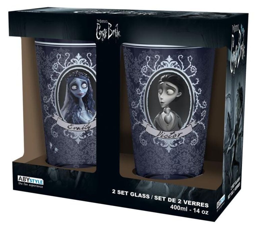 Corpse Bride Glas-Set  Emily und Victor multicolor Standard Produktbild 