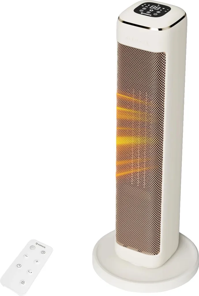 Chauffage d'appoint soufflant blanc avec sécurité active et céramique