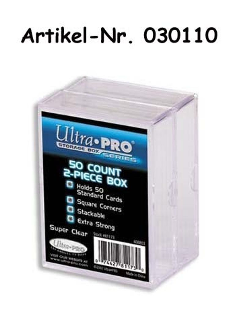 Ultra Pro - 2-teilige 50er Aufbewahrungsbox Klar