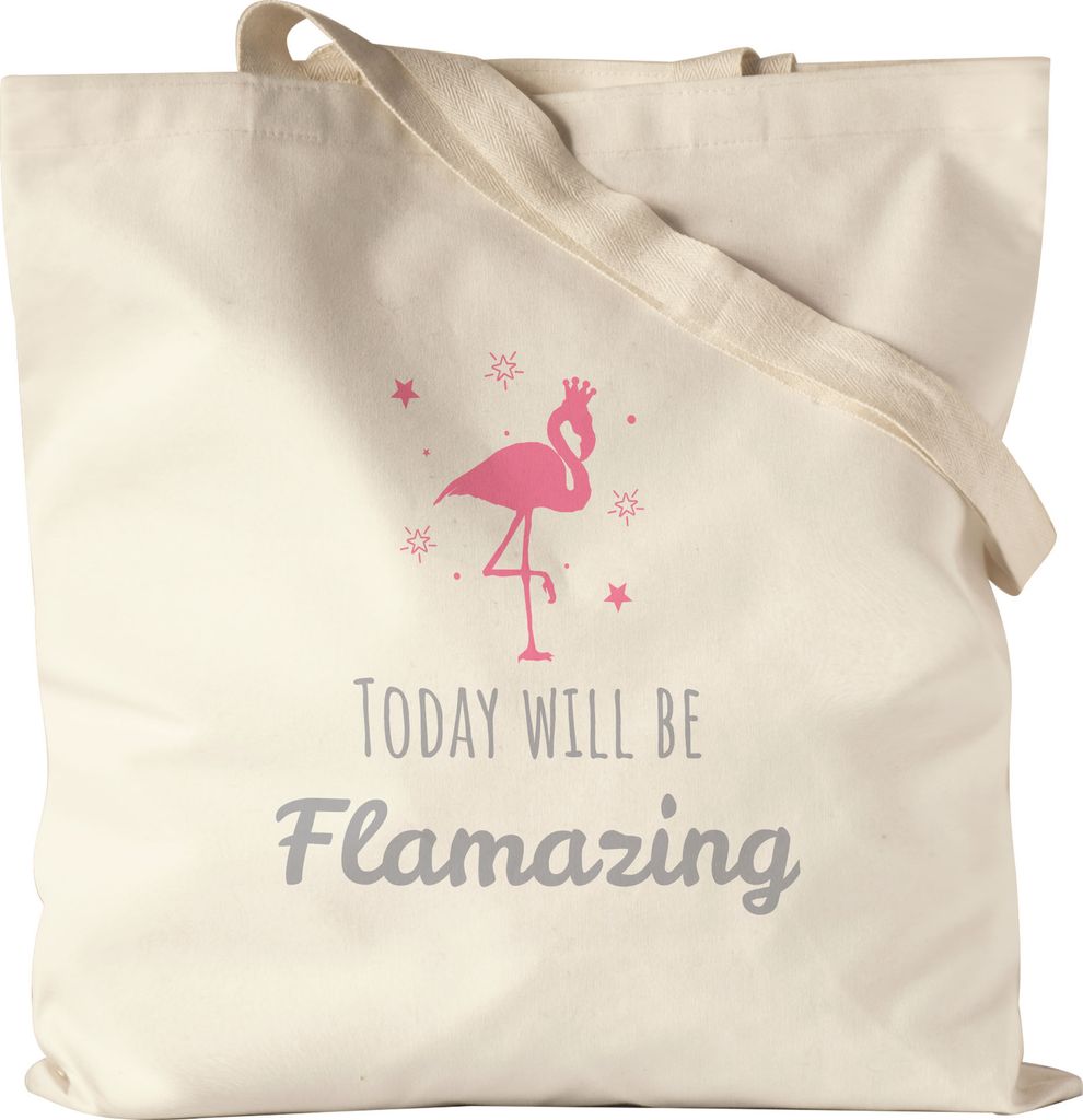 Today will be Flamazing Flamingo Beutel Rosa Spruch Sprüche-Beutel für Damen Frauen Jutebeutel Stoffbeutel Canvas