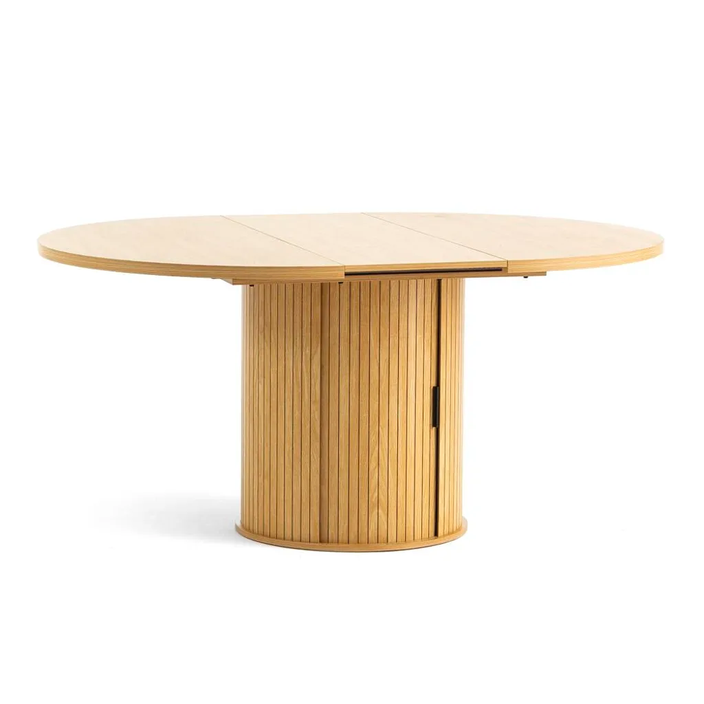Table de cuisine ronde 4 à 6 personnes avec rallonge - ASCANIO