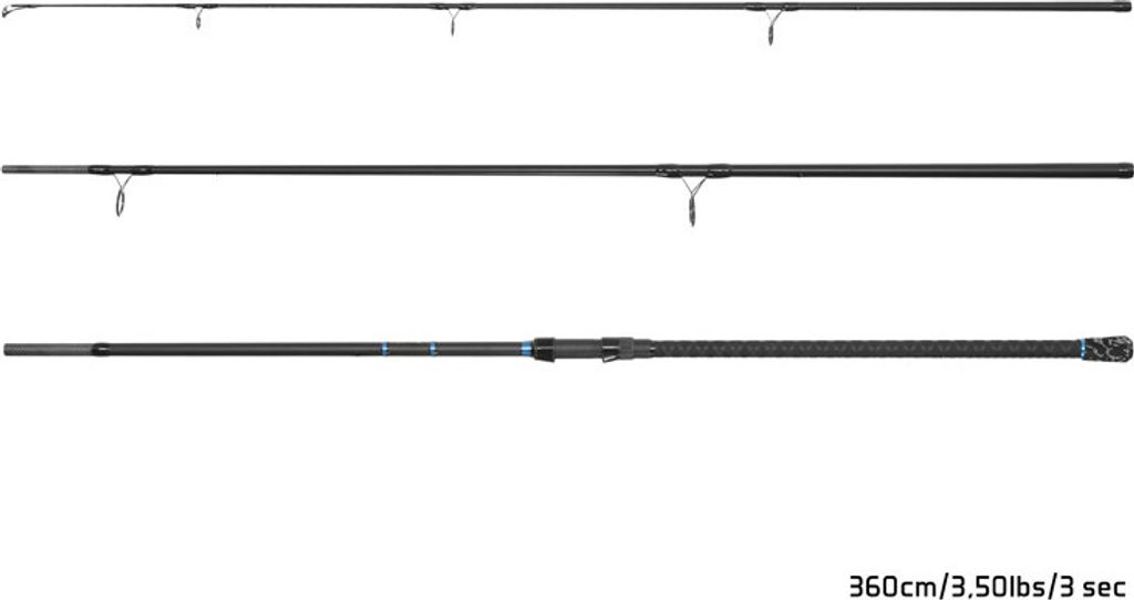 Delphin Capri NXT Canna Da Pesca Carpa 3,60m 4lb - 3 Pezzi, Trasporto 128cm, 398g, Anelli SIC