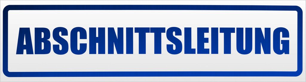 Kiwistar Abschnittsleitung Magnetschild Schild magnetisch - 30cm Blau - reflektierend - Magnetfolie für Auto PKW Kfz