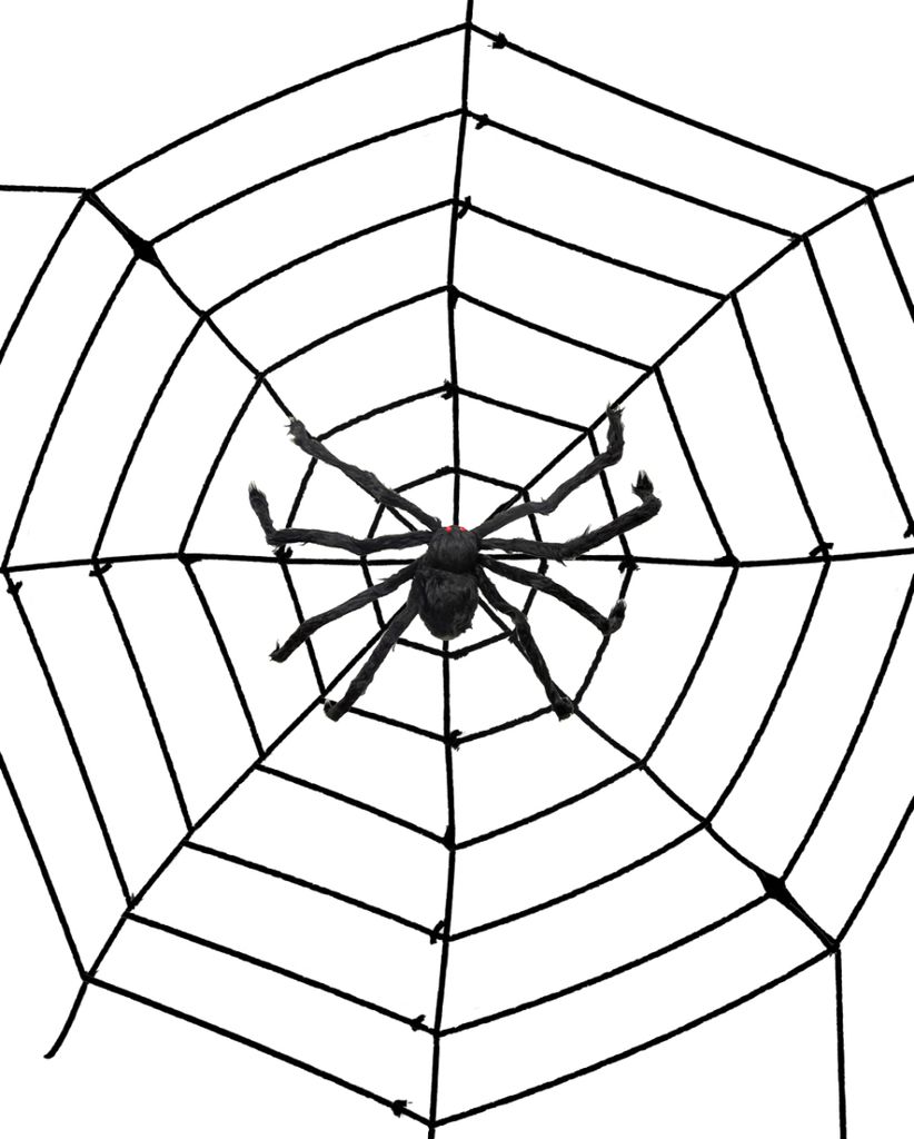 Riesen Spinnennetz mit ekliger Spinne - 300 cm Durchmesser