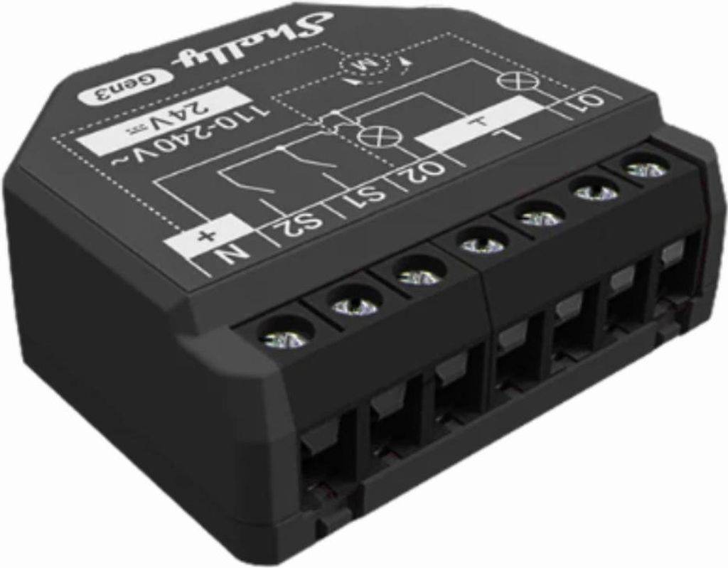 Shelly 2PM Gen3, Mądry przełącznik, 2P, Bezprzewodowy, 2402 Zdjęcie produktu 