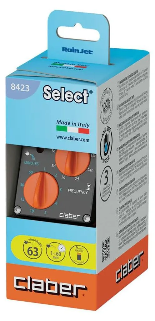 Programmateur d'arrosage Claber Aquauno Select pour balcon et potager - 6
