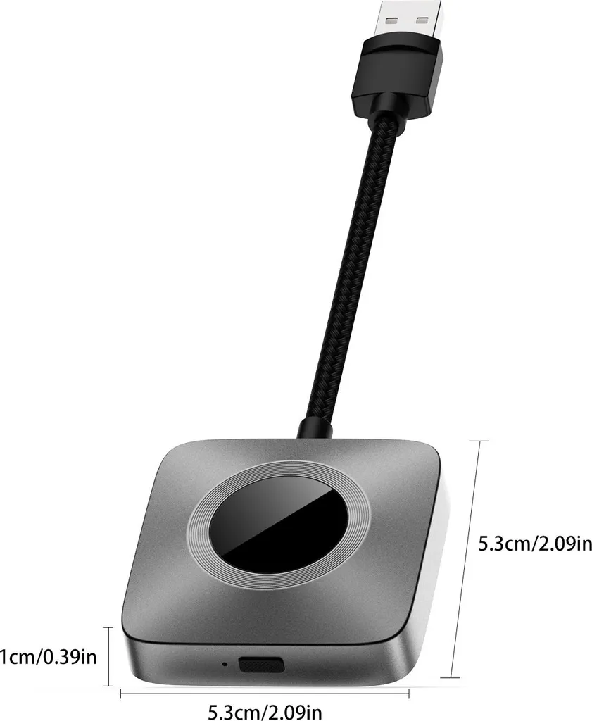 Adaptateur Car Play sans fil 2 en 1 pour iPhone et Android Auto Noir - 5